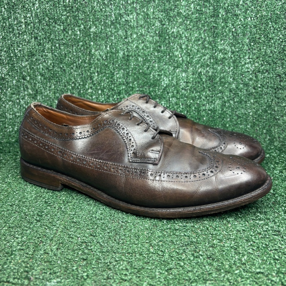 Allen Edmonds McGregor Wingtip Blucher Leather Oxford Brown Mens Sz 11.5 3E Wide